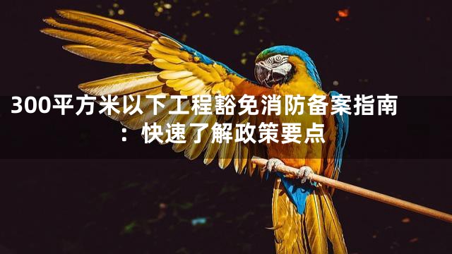 300平方米以下工程豁免消防备案指南：快速了解政策要点