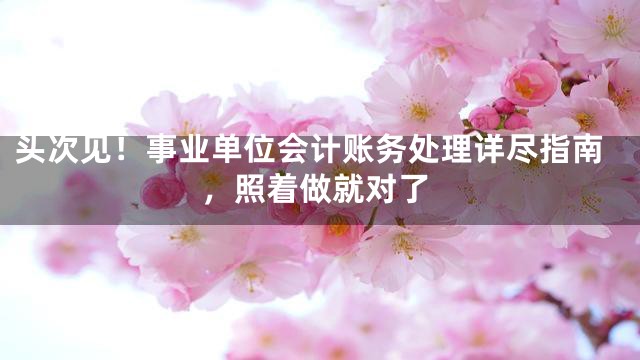 头次见！事业单位会计账务处理详尽指南，照着做就对了