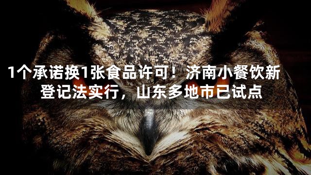 1个承诺换1张食品许可！济南小餐饮新登记法实行，山东多地市已试点