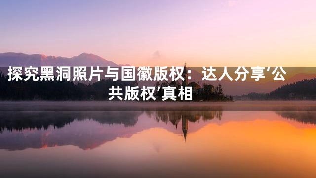 探究黑洞照片与国徽版权：达人分享‘公共版权’真相