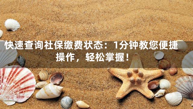 快速查询社保缴费状态：1分钟教您便捷操作，轻松掌握！