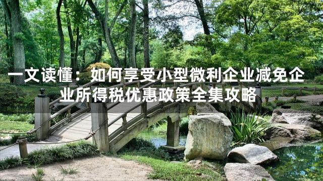 一文读懂：如何享受小型微利企业减免企业所得税优惠政策全集攻略