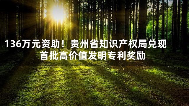 136万元资助！贵州省知识产权局兑现首批高价值发明专利奖励