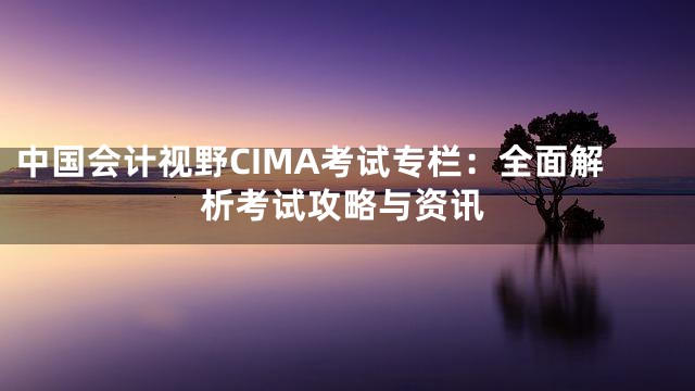 中国会计视野CIMA考试专栏：全面解析考试攻略与资讯