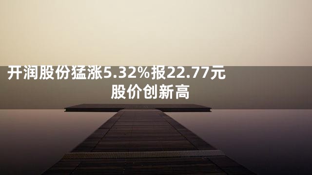 开润股份猛涨5.32%报22.77元 股价创新高