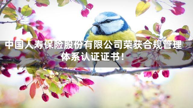 中国人寿保险股份有限公司荣获合规管理体系认证证书！