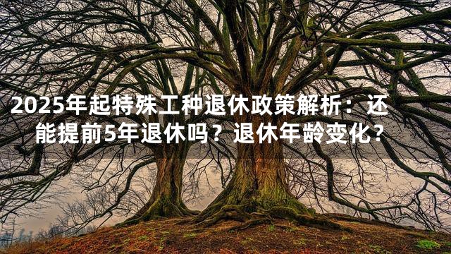 2025年起特殊工种退休政策解析：还能提前5年退休吗？退休年龄变化？