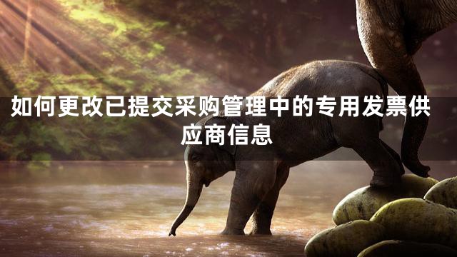 如何更改已提交采购管理中的专用发票供应商信息