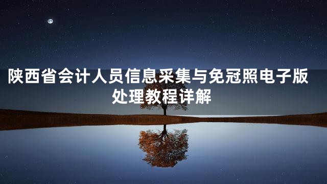 陕西省会计人员信息采集与免冠照电子版处理教程详解