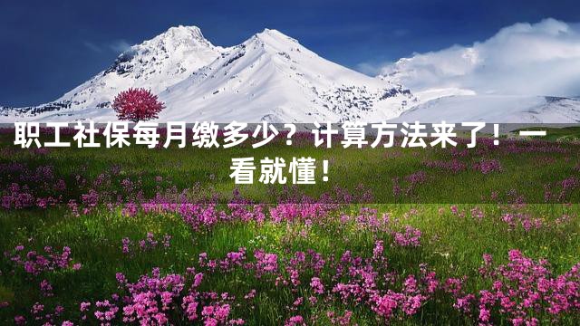 职工社保每月缴多少？计算方法来了！一看就懂！
