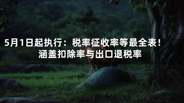 5月1日起执行：税率征收率等最全表！涵盖扣除率与出口退税率