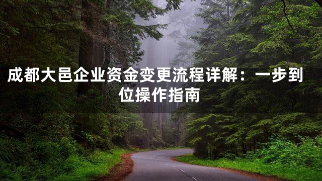 成都大邑企业资金变更流程详解：一步到位操作指南