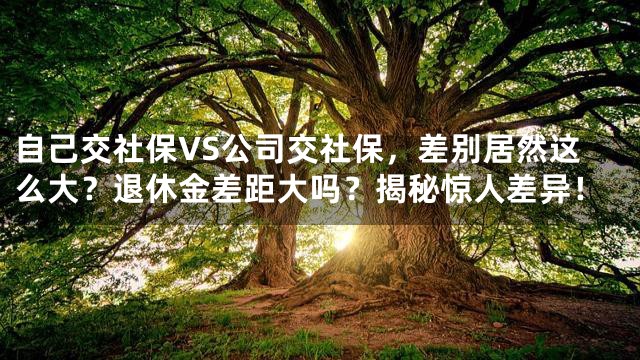 自己交社保VS公司交社保，差别居然这么大？退休金差距大吗？揭秘惊人差异！