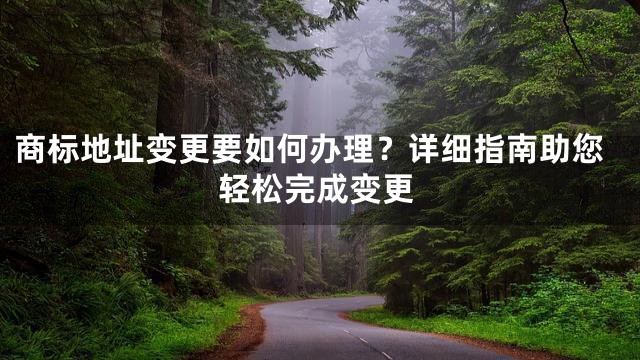 商标地址变更要如何办理？详细指南助您轻松完成变更