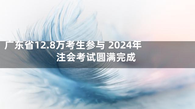 广东省12.8万考生参与 2024年注会考试圆满完成