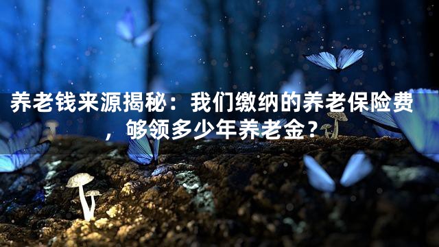 养老钱来源揭秘：我们缴纳的养老保险费，够领多少年养老金？