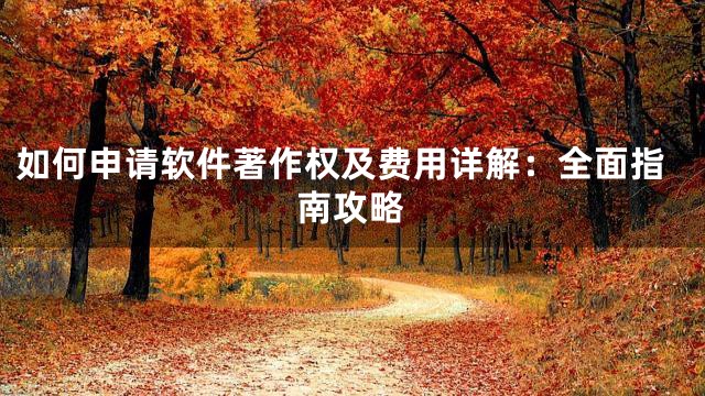 如何申请软件著作权及费用详解：全面指南攻略
