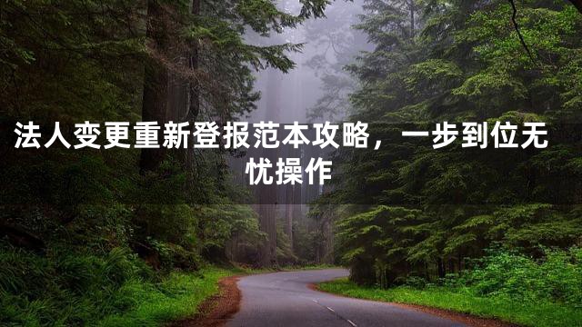 法人变更重新登报范本攻略，一步到位无忧操作