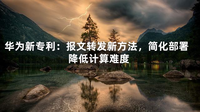 华为新专利：报文转发新方法，简化部署降低计算难度
