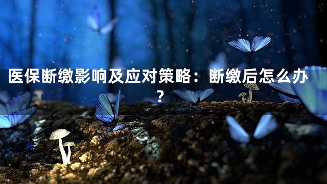 医保断缴影响及应对策略：断缴后怎么办？