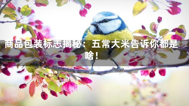 商品包装标志揭秘：五常大米告诉你都是啥！