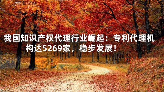 我国知识产权代理行业崛起：专利代理机构达5269家，稳步发展！