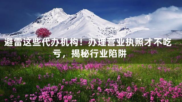 避雷这些代办机构！办理营业执照才不吃亏，揭秘行业陷阱