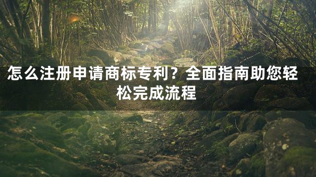怎么注册申请商标专利？全面指南助您轻松完成流程