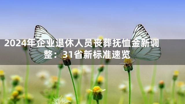 2024年企业退休人员丧葬抚恤金新调整：31省新标准速览