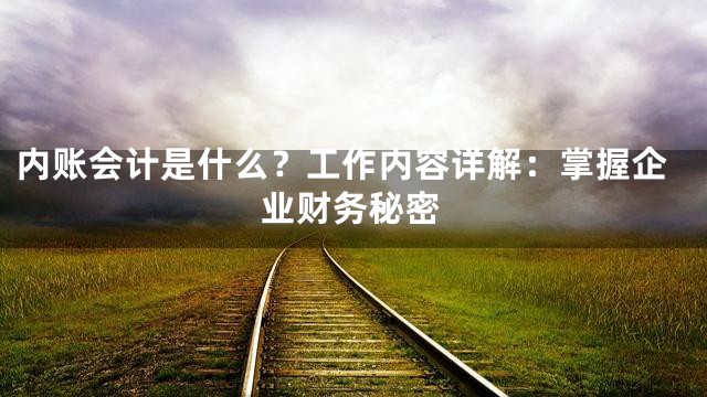 内账会计是什么？工作内容详解：掌握企业财务秘密