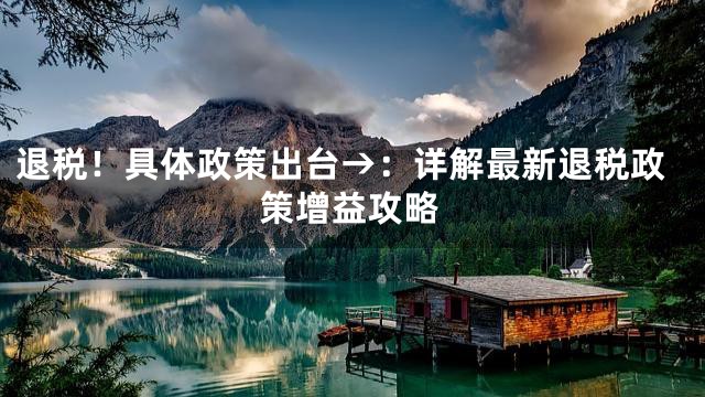 退税！具体政策出台→：详解最新退税政策增益攻略