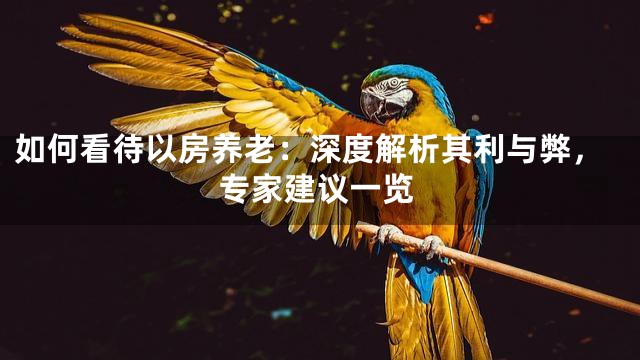 如何看待以房养老：深度解析其利与弊，专家建议一览
