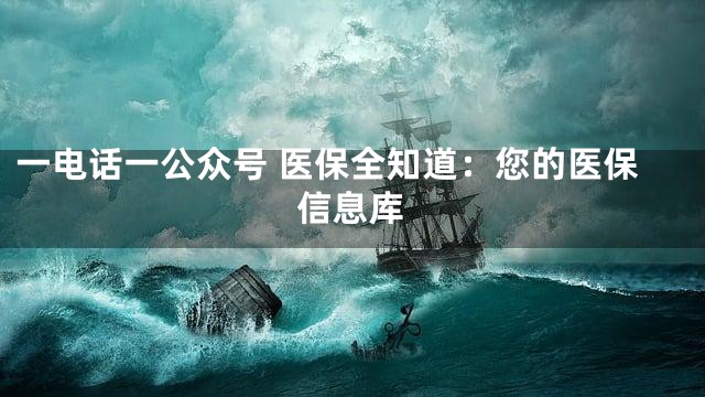 一电话一公众号 医保全知道：您的医保信息库
