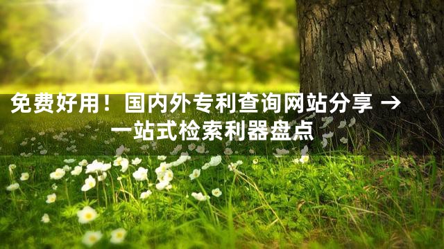 免费好用！国内外专利查询网站分享 → 一站式检索利器盘点