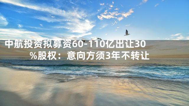 中航投资拟募资60-110亿出让30%股权：意向方须3年不转让