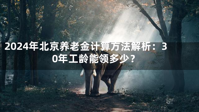 2024年北京养老金计算方法解析：30年工龄能领多少？