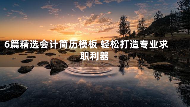 6篇精选会计简历模板 轻松打造专业求职利器