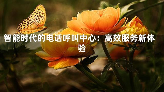 智能时代的电话呼叫中心：高效服务新体验