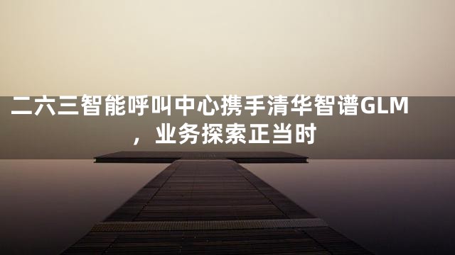 二六三智能呼叫中心携手清华智谱GLM，业务探索正当时