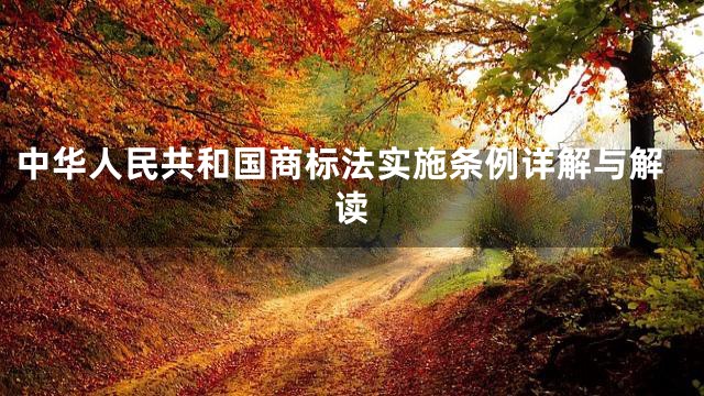 中华人民共和国商标法实施条例详解与解读