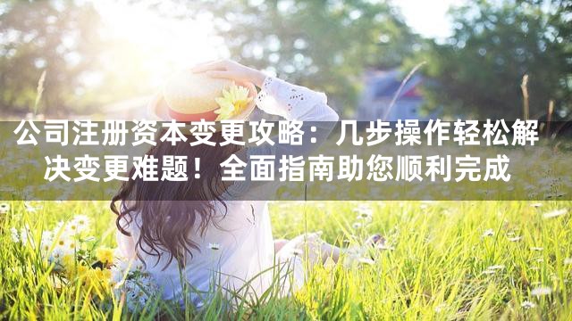 公司注册资本变更攻略：几步操作轻松解决变更难题！全面指南助您顺利完成