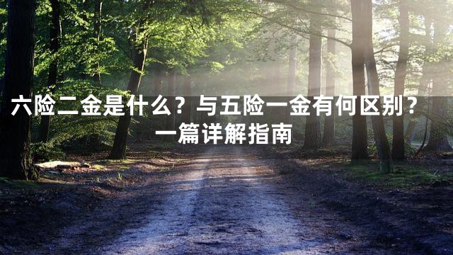 六险二金是什么？与五险一金有何区别？一篇详解指南