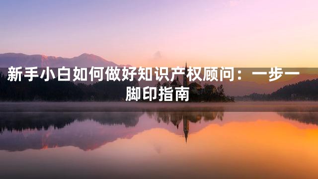 新手小白如何做好知识产权顾问：一步一脚印指南