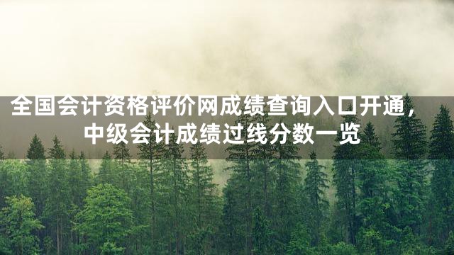 全国会计资格评价网成绩查询入口开通，中级会计成绩过线分数一览