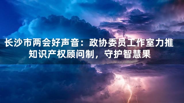 长沙市两会好声音：政协委员工作室力推知识产权顾问制，守护智慧果