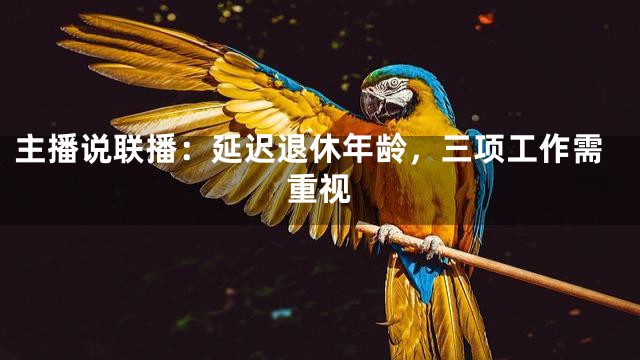 主播说联播：延迟退休年龄，三项工作需重视