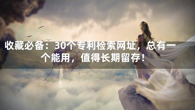 收藏必备：30个专利检索网址，总有一个能用，值得长期留存！