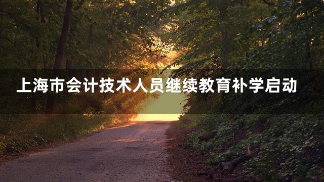 上海市会计技术人员继续教育补学启动