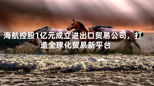 海航控股1亿元成立进出口贸易公司，打造全球化贸易新平台