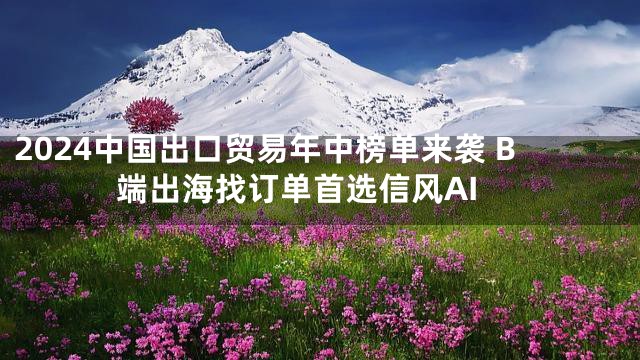 2024中国出口贸易年中榜单来袭 B端出海找订单首选信风AI
